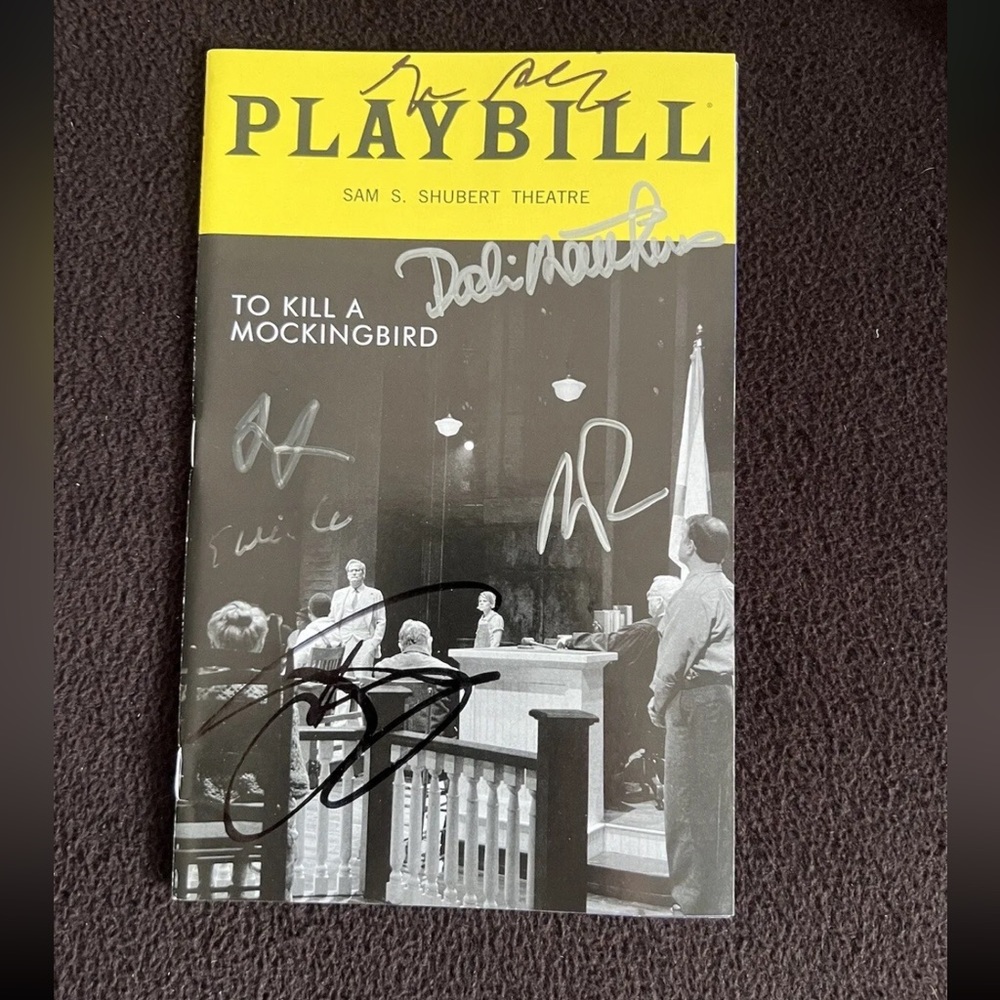 To Kill a Mockingbird Signed Playbill 2019 Jeff Daniel’s & Most Main Cast RARE!